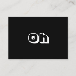 De Conselho Oh, branco preto, cartão moderno ousado