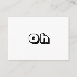 De Conselho Oh, branco preto, cartão moderno ousado