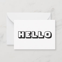 De Conselho Olá, cartão branco negro ousado e moderno