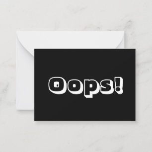 De Conselho Opa, Oops! Desculpe, o cartão vermelho branco pre