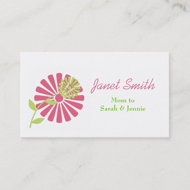 De Contato Cartão à moda das mamães (Frente)