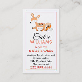 De Contato Cartão à moda das mamães do Fox dos desenhos