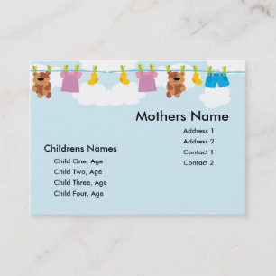 De Contato Cartão das mamães do Clothesline dos miúdos