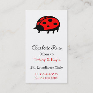 De Contato Cartão das mamães do joaninha