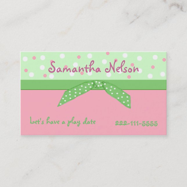 De Contato Cartão do cerco da menina à moda (Frente)