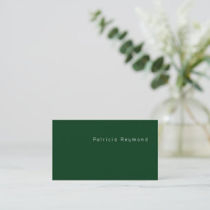 De Contato Cartão Emerald-Verde Minimalista com Fonte Moderna
