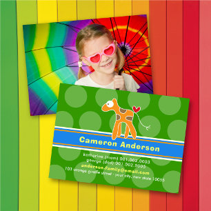 De Contato Cartão telefónico do perfil da foto do miúdo do