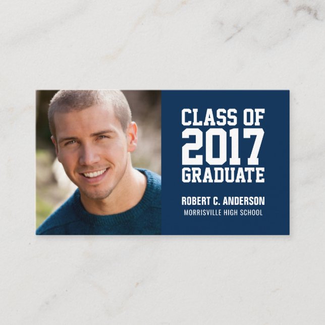 De Contato Foto do cartão conhecido da graduação - sua (Frente)