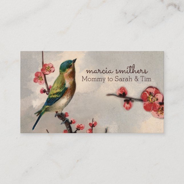 De Contato informação floral do cartão telefónico das mamães (Frente)