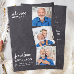De Contato Memorial Funeral Prayer Cartão 3 Fotografia Slate