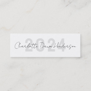 De Contato Nome da Graduação Cartão Script Manuscrito Classe 