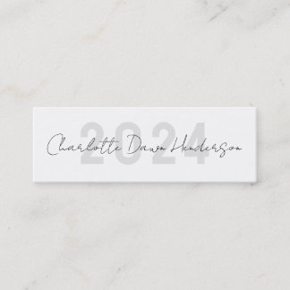 De Contato Nome da Graduação Cartão Script Manuscrito Classe 