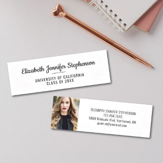 De Contato Nome da graduação inserir cartão com fotos simples