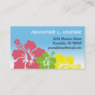 De Contato O hibiscus havaiano floresce o cartão tropical da