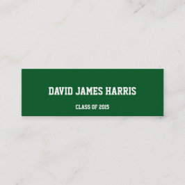 De Contato Pine verde collegiate nominativo cartão
