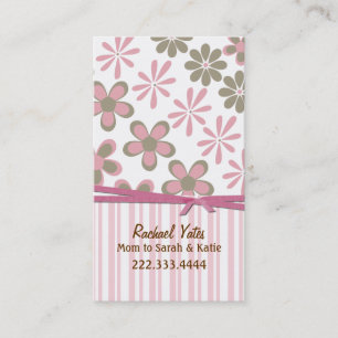 De Contato Rosa à moda e cartão feito sob encomenda das