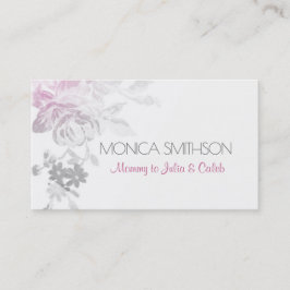 De Contato rosa floral das flores do cartão telefónico