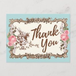 De Convite alice no maravilderland obrigado seu cartão postal