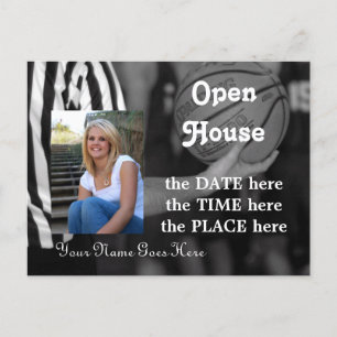 De Convite basquete, cartão postal aberto