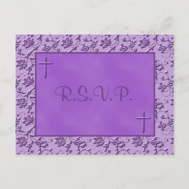De Convite Cartão postal Christian Purple R.S.V.P.