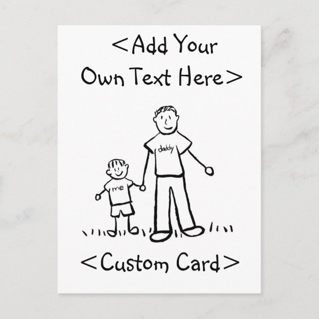 De Convite Cartão postal do pai (Frente)