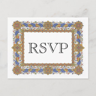 De Convite Cartão postal Geométrico Dourado RSVP Elegante