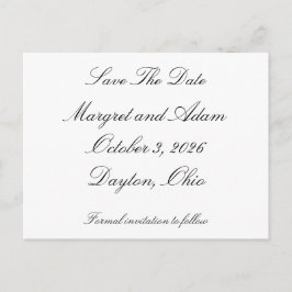 De Convite Cartão postal para guardar a data