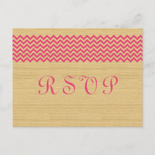 De Convite Cartão postal RSVP Russo Rosa