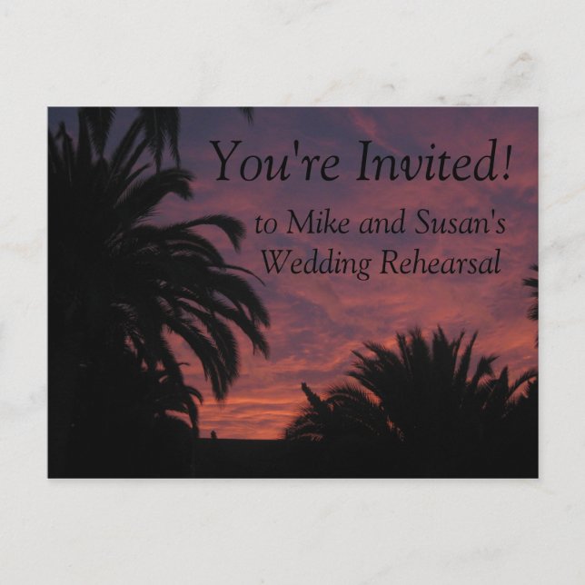 De Convite Cartão postal sunset (Frente)