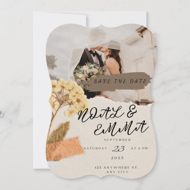 ✨ de Convite para Casamento Elegante e Personaliza (Frente)