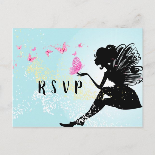 De Convite Parabéns para mulheres, Cartão postal RSVP (Frente)