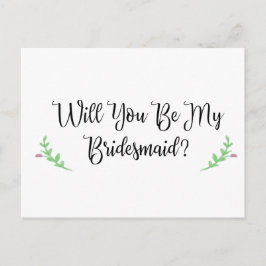 De Convite Você será o meu cartão postal da Bridesmaid