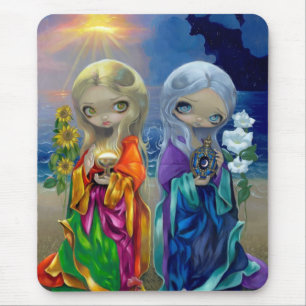 De "criança Sun e criança de lua" Mousepad
