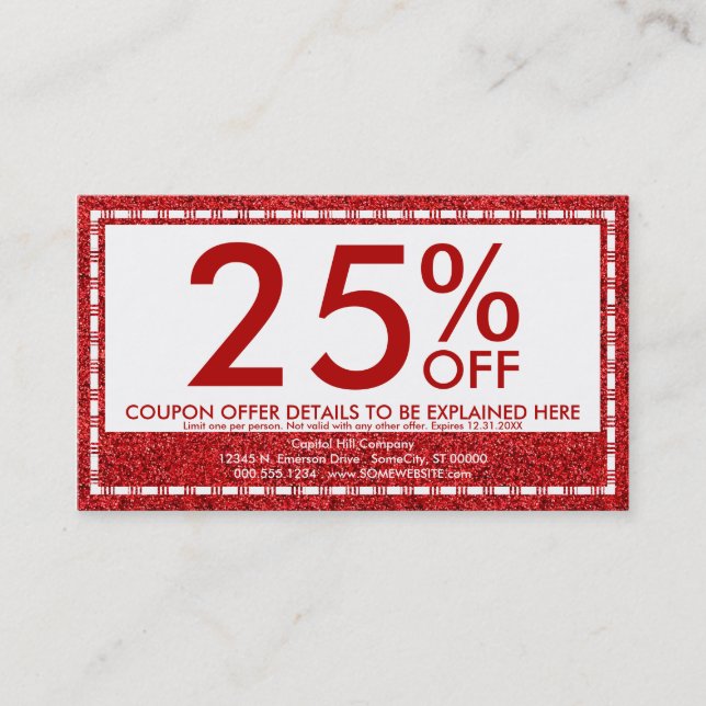 De Desconto cartão do vale do brilho do emo (Frente)