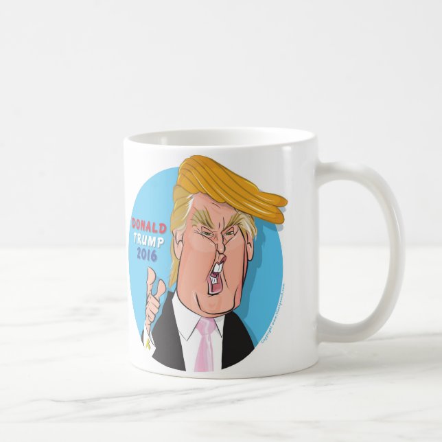 De Donald Trump dos desenhos animados caneca 2016 (Direita)