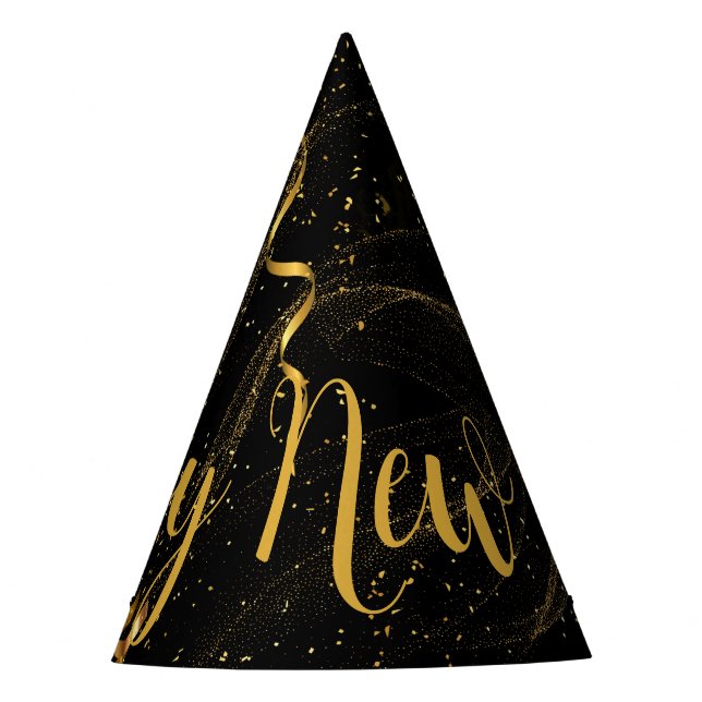 De Festa Chapéu do feliz ano novo Negro Dourado (12) (Frente)