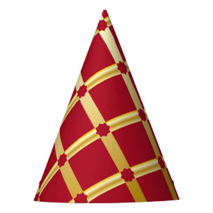 De Festa Chapéu do Partido Vermelho e Dourado, inspirado em