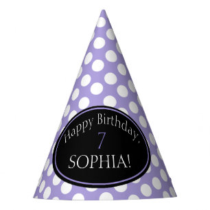 De Festa Chapéu roxo e branco personalizado do partido das