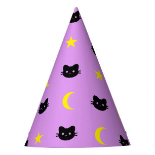De Festa lua do gato do gatinho e chapéu do partido das