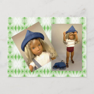De Festividades 107 Gingham Louras Holiday cartão postal
