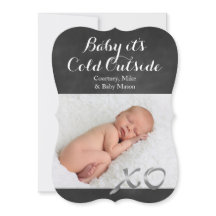 Amor É frio fora do Cartão com fotos Feriado