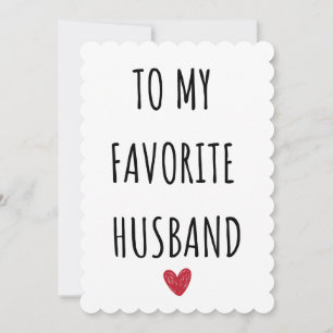 De Festividades Ao Meu Marido Favorito - Cartão Testemunha e Engra