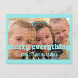 De Festividades Aqua Typografia Feliz tudo Cartão postal