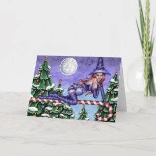 De Festividades Belle - cartão da bruxa do Natal