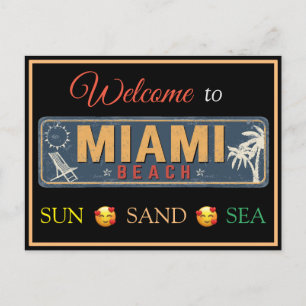 De Festividades Bem-vindo a Miami Beach, cartão postal da Flórid