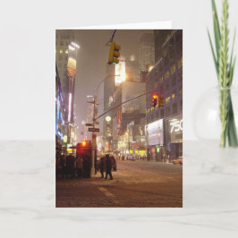 De Festividades Blizzard no cartão vazio da cidade