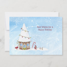 De Festividades Boas Festas Feliz Férias Gnome Casa Cartão Persona