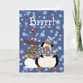 De Festividades Brrr! Sasons Saudações Cartão personalizado