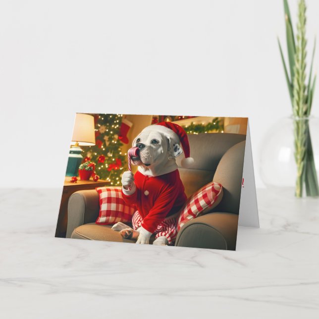 De Festividades Bulldog Americano com Cartão Candi (Frente)