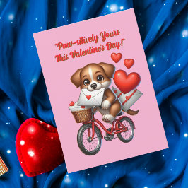 De Festividades Cachorro Engraçado Amor Corações Cartão do Dia dos
